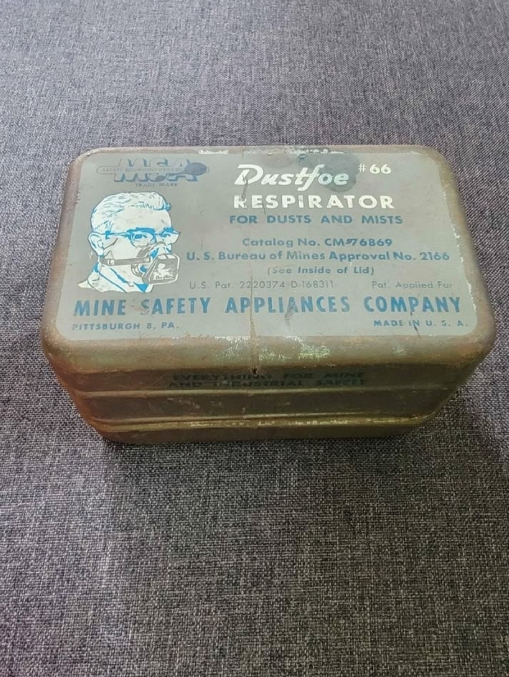 Vintage Respirator in Tin Case